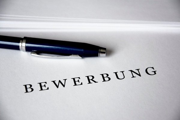 Schriftzug Bewerbung