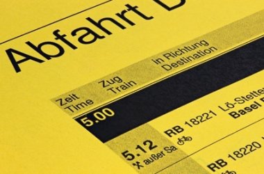 Bildausschnitt eines Fahrplanes der Deutschen Bahn