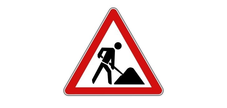 Bauarbeiten Schild