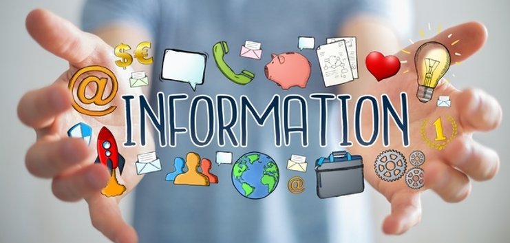 Das Bild zeigt in großen Buchstaben das Wort ;information;