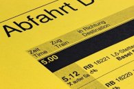 Bildausschnitt eines Fahrplanes der Deutschen Bahn