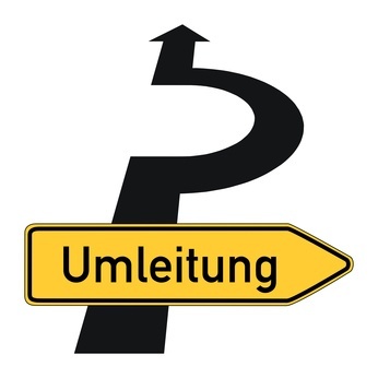 Illustration Verkehrsschild Umleitung