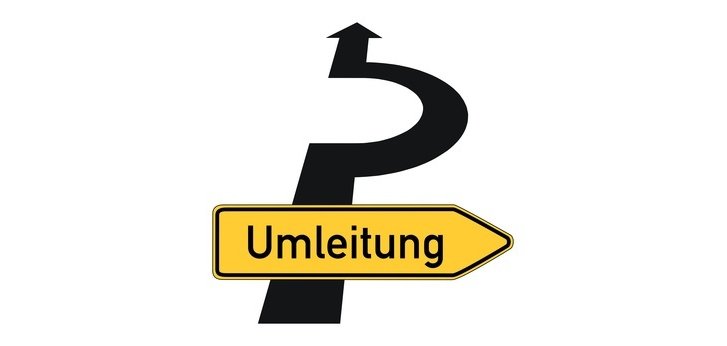 Illustration Verkehrsschild Umleitung