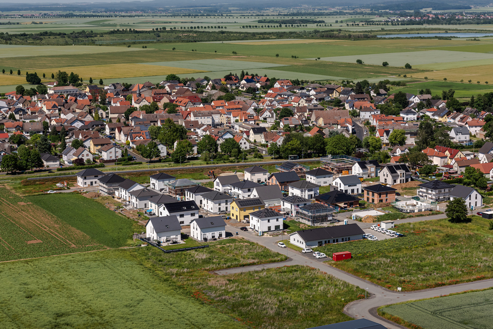 Luftbild vom Neubaugebiet Weckesheim