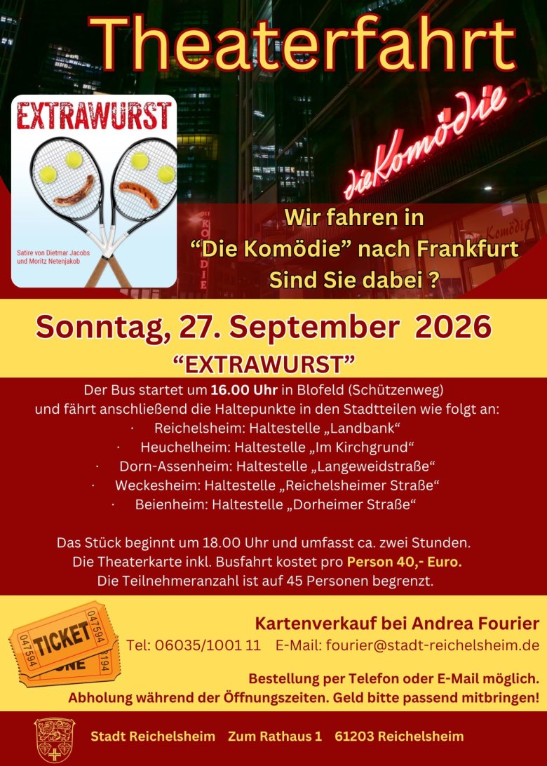 Einladung zur Theaterfahrt nach Frankfurt bitte wählen Sie die barrierefreie Alternative