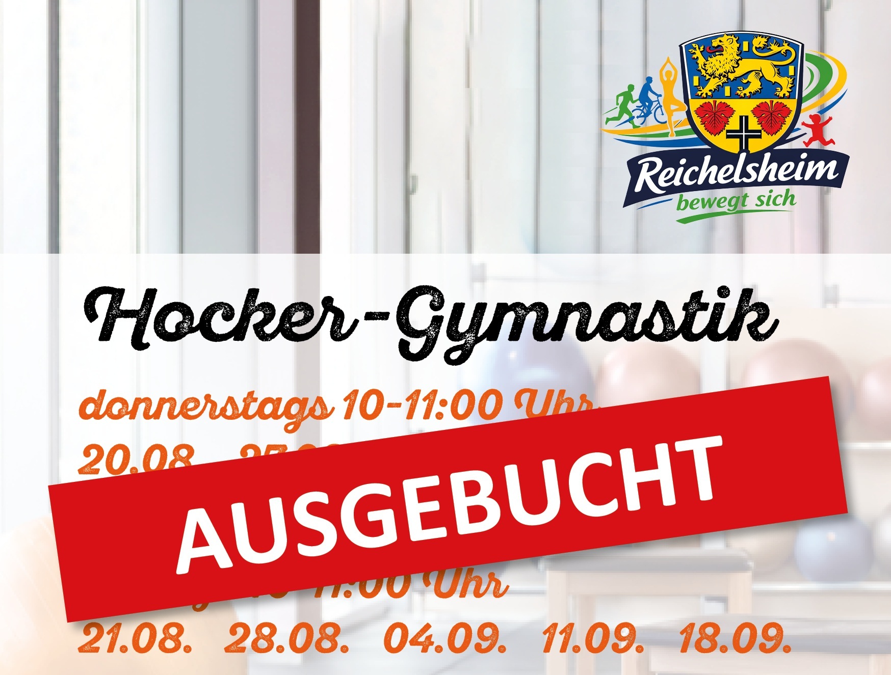 Reichelsheim bewegt sich: Hockergymnastik der Kurs ist ausgebucht