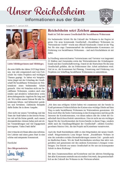 Titelseite Unser Reichelsheim 07.2025
