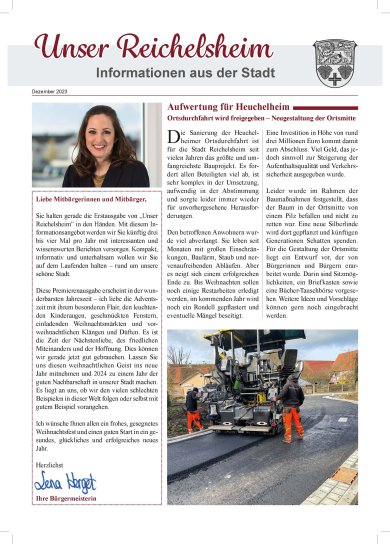 Titelseite Unser Reichelsheim 12.2023