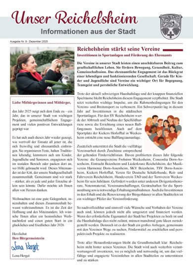 Titelseite Unser Reichelsheim 12.2025