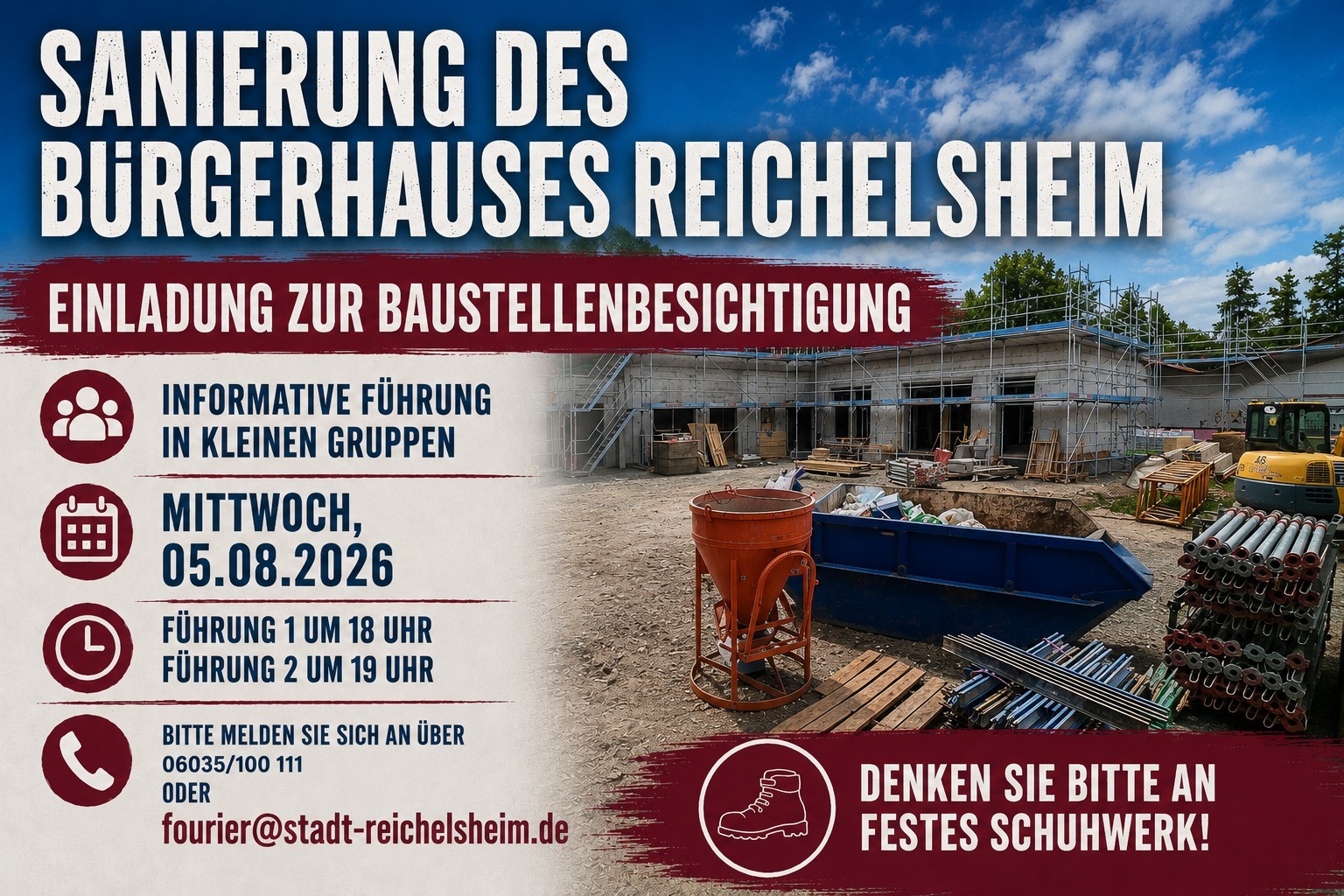 Einladung zum Blick in die Baustelle