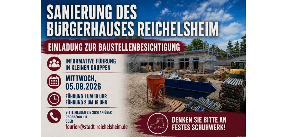 Baustellenbesichtung BGH Reichelsheim Einladung zum Blick in die Baustelle