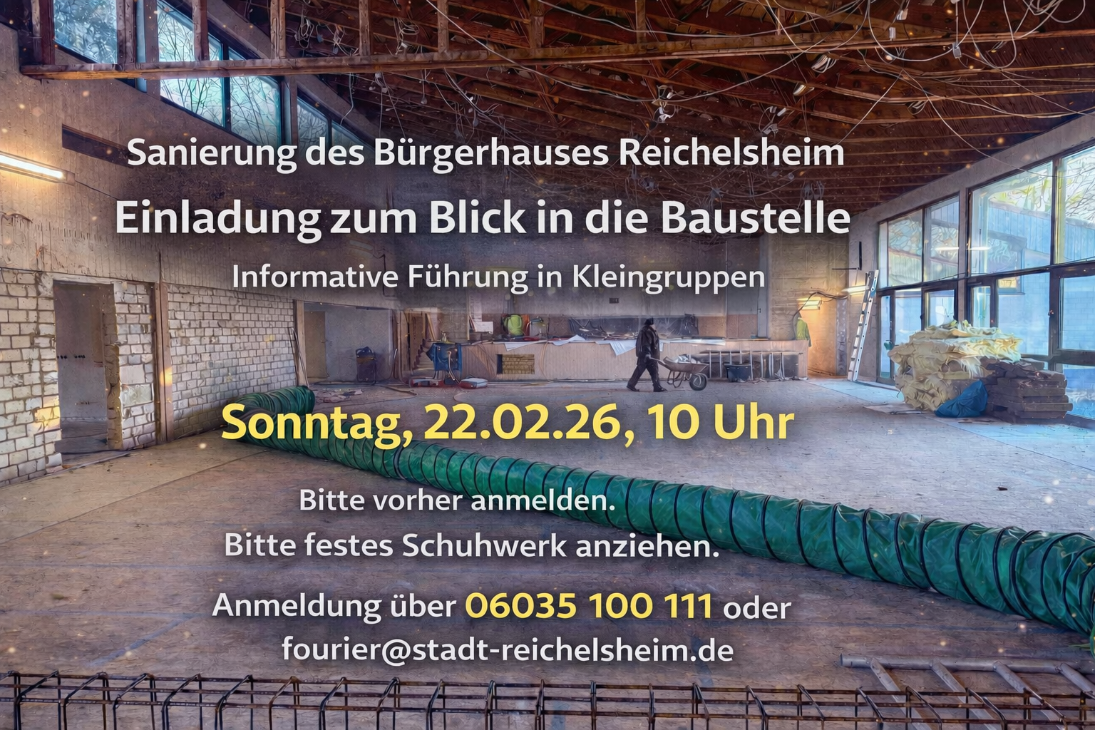 Einladung zum Blick in die Baustelle