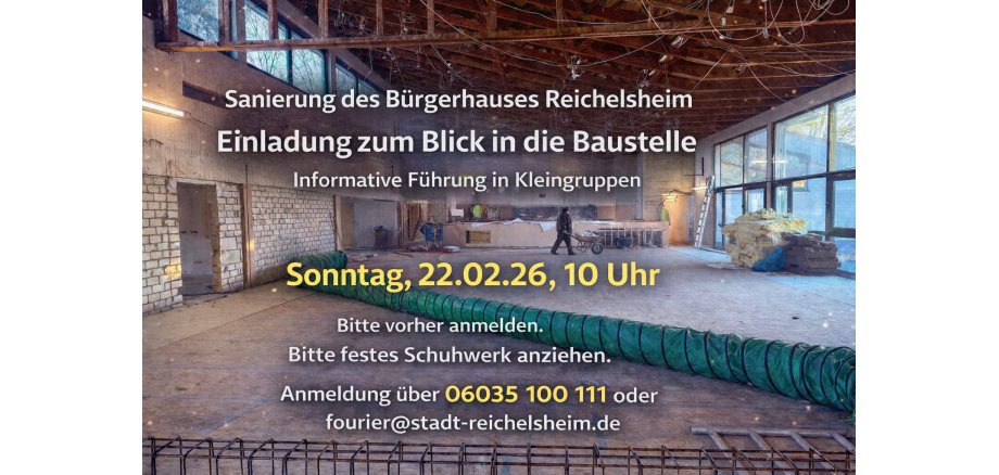 Einladung zum Blick in die Baustelle