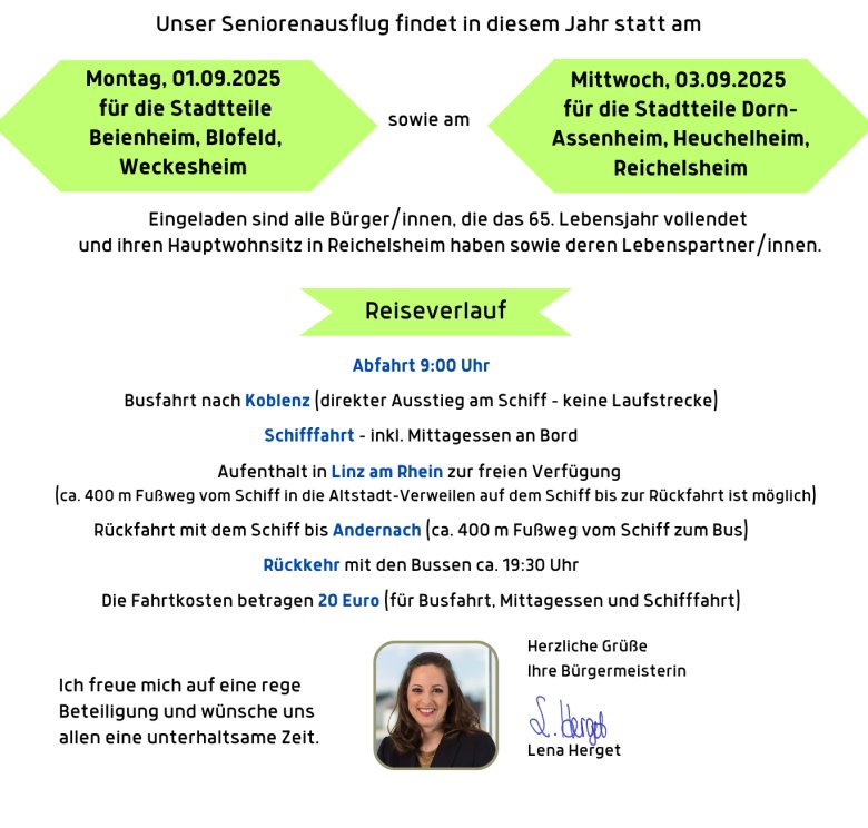 Seniorenausflug 2025 Ankündigung1