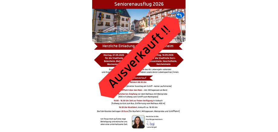 Einladung Seniorenausflug