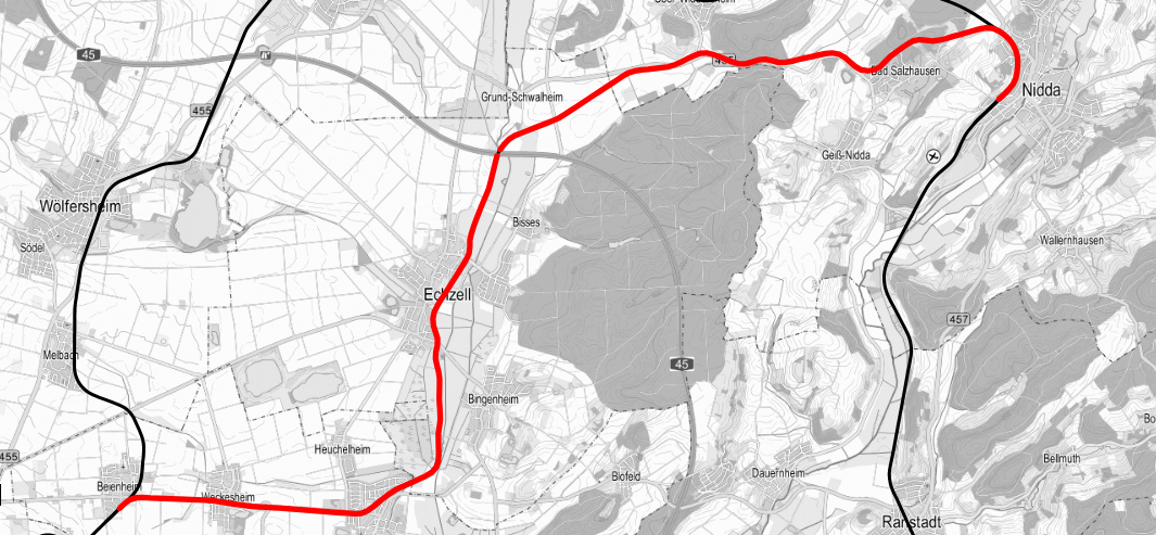 Plan Sperrung Bahnstrecke